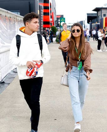 4 Lando Norris GBR, McLaren F1 Team with his girlfriend Luisinha Oliveira, F1 Grand Prix of Great Britain at Silverstone Circuit on July 1, 2022 in Silverstone, United Kingdom Photo by HOCH ZWEI Silverstone United Kingdom