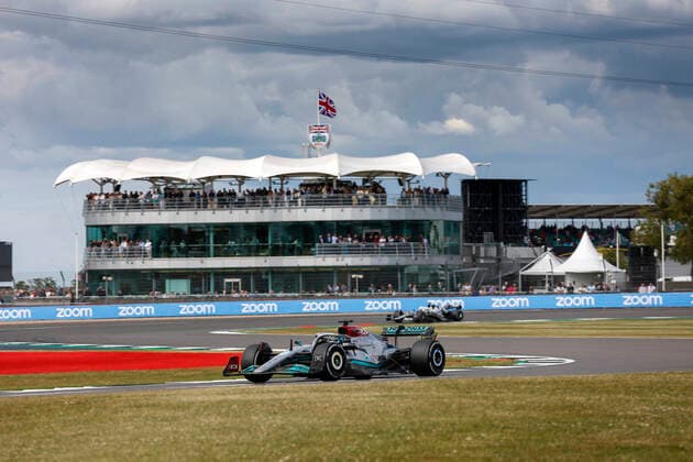 63 George Russell GBR, Mercedes AMG Petronas F1 Team , F1 Grand Prix of Great Britain at Silverstone Circuit on July 1, 2022 in Silverstone, United Kingdom Photo by HOCH ZWEI Silverstone United Kingdom