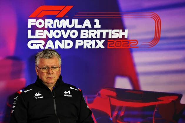 SZAFNAUER Otmar, Team Principal of Alpine F1 Team, portrait press conference, PK, Pressekonferenz during the Formula 1 Lenovo British Grand Prix 2022, 10th round of the 2022 FIA Formula One World Championship, WM, Weltmeisterschaft on the Silverstone Circuit, from July 1 to 3, 2022 in Silverstone, United Kingdom - F1 - BRITISH GRAND PRIX 2022 DPPI Panoramic MOY23080