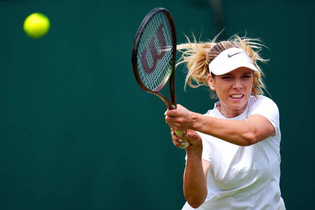 Mandatory Credit: Photo by Javier Garcia Shutterstock (13012408g) Katie Boulter during her third round match Wimbledon Tennis Championships, Day 6, The All England Lawn Tennis and Croquet Club, London, UK - 02 Jul 2022 Wimbledon Tennis Championships, Day 6, The All England Lawn Tennis and Croquet Club, London, UK - 02 Jul 2022  Copyright: xJavierxGarcia Shutterstockx 13012408g