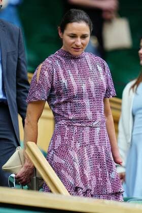 Mandatory Credit: Photo by Javier Garcia Shutterstock (13012408at) Sarah Storey in the Royal Box on Centre Court Wimbledon Tennis Championships, Day 6, The All England Lawn Tennis and Croquet Club, London, UK - 02 Jul 2022 Wimbledon Tennis Championships, Day 6, The All England Lawn Tennis and Croquet Club, London, UK - 02 Jul 2022  Copyright: xJavierxGarcia Shutterstockx 13012408at