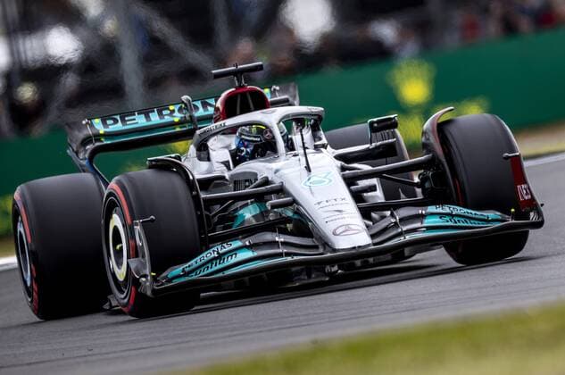 SILVERSTONE George Russell Mercedes during the 3rd free practice session ahead of the F1 Grand Prix of Great Britain at Silverstone on July 2, 2022 in Silverstone, England REMKO DE WAAL F1 Grand Prix of Great Britain Practice 3 2022 xVIxANPxSportx xxANPxIVx 451235857 originalFilename: 451235857.jpg