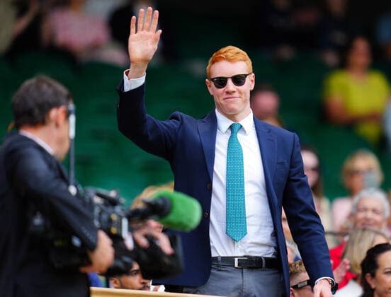 Mandatory Credit: Photo by Javier Garcia Shutterstock (13012408dm) Tom Dean (swimmer) in the Royal Box on Centre Court Wimbledon Tennis Championships, Day 6, The All England Lawn Tennis and Croquet Club, London, UK - 02 Jul 2022 Wimbledon Tennis Championships, Day 6, The All England Lawn Tennis and Croquet Club, London, UK - 02 Jul 2022  Copyright: xJavierxGarcia Shutterstockx 13012408dm