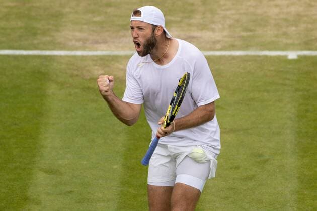 Mandatory Credit: Photo by Ella Ling Shutterstock (13012401g) Jack Sock during his third round match Wimbledon Tennis Championships, Day 6, The All England Lawn Tennis and Croquet Club, London, UK - 02 Jul 2022 Wimbledon Tennis Championships, Day 6, The All England Lawn Tennis and Croquet Club, London, UK - 02 Jul 2022  Copyright: xEllaxLing Shutterstockx 13012401g