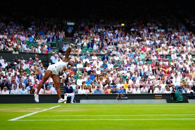 Mandatory Credit: Photo by Javier Garcia Shutterstock (13012408dz) Coco Gauff during her third round match Wimbledon Tennis Championships, Day 6, The All England Lawn Tennis and Croquet Club, London, UK - 02 Jul 2022 Wimbledon Tennis Championships, Day 6, The All England Lawn Tennis and Croquet Club, London, UK - 02 Jul 2022  Copyright: xJavierxGarcia Shutterstockx 13012408dz