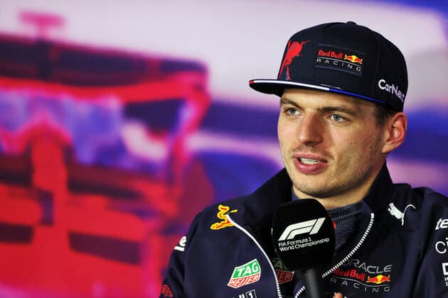 VERSTAPPEN Max (ned), Red Bull Racing RB18, portraitpress conference during the Formula 1 Lenovo British Grand Prix 2022, 10th round of the 2022 FIA Formula One World Championship, WM, Weltmeisterschaft on the Silverstone Circuit, from July 1 to 3, 2022 in Silverstone, United Kingdom - F1 - BRITISH GRAND PRIX 2022 DPPI Panoramic  LC2_0410