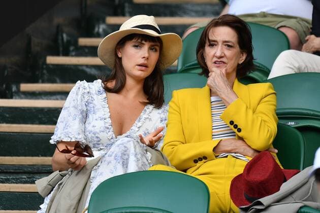 Mandatory Credit: Photo by James Veysey Shutterstock (13012407cf) Haydn Gwynne watching the action on Centre Court Wimbledon Tennis Championships, Day 6, The All England Lawn Tennis and Croquet Club, London, UK - 02 Jul 2022 Wimbledon Tennis Championships, Day 6, The All England Lawn Tennis and Croquet Club, London, UK - 02 Jul 2022  Copyright: xJamesxVeysey Shutterstockx 13012407cf