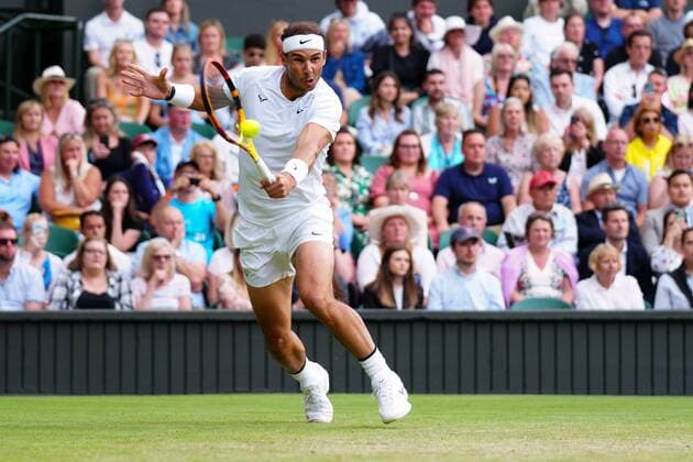 Mandatory Credit: Photo by Javier Garcia Shutterstock (13012408ln) Rafael Nadal during his third round match Wimbledon Tennis Championships, Day 6, The All England Lawn Tennis and Croquet Club, London, UK - 02 Jul 2022 Wimbledon Tennis Championships, Day 6, The All England Lawn Tennis and Croquet Club, London, UK - 02 Jul 2022  Copyright: xJavierxGarcia Shutterstockx 13012408ln