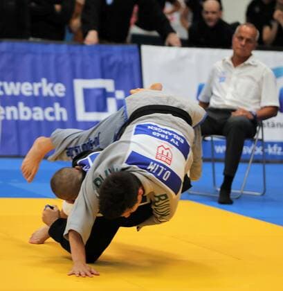 02 07 2022 Offenbach 1 Judo Bundesliga 2022 Men 1 JC Samurai Offenbach vs TV 1848Erlangen Athanasios Mylonelis Samurai vs David Lim TV 1848 Erlangen