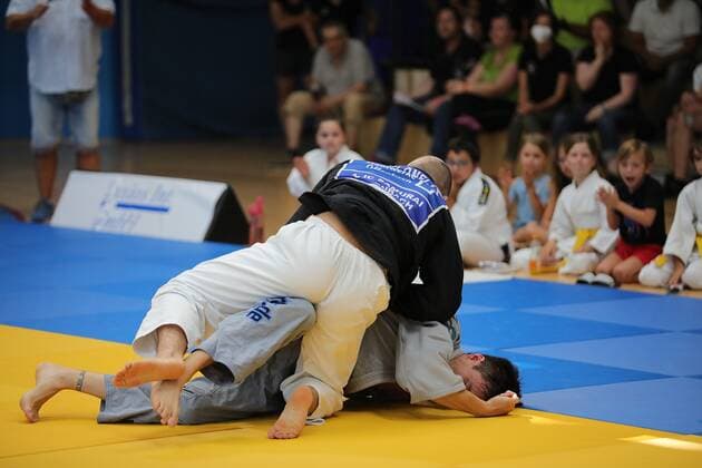 02 07 2022 Offenbach 1 Judo Bundesliga 2022 Men 1 JC Samurai Offenbach vs TV 1848Erlangen Athanasios Mylonelis Samurai vs David Lim TV 1848 Erlangen