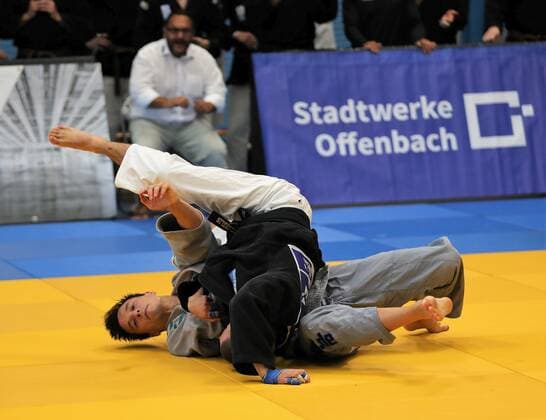 02 07 2022 Offenbach 1 Judo Bundesliga 2022 Men 1 JC Samurai Offenbach vs TV 1848Erlangen Athanasios Mylonelis Samurai vs David Lim TV 1848 Erlangen