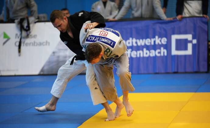 02 07 2022 Offenbach 1 Judo Bundesliga 2022 Men 1 JC Samurai Offenbach vs TV 1848Erlangen Leon Ehmig Samurai vs Tim Himmelspach TV 1848 Erlangen