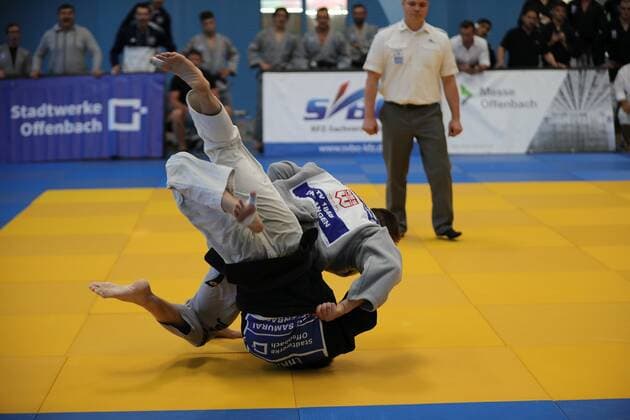02 07 2022 Offenbach 1 Judo Bundesliga 2022 Men 1 JC Samurai Offenbach vs TV 1848Erlangen Leon Ehmig Samurai vs Tim Himmelspach TV 1848 Erlangen