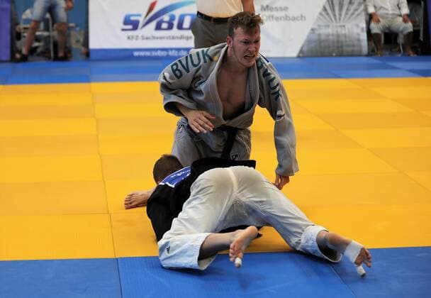 02 07 2022 Offenbach 1 Judo Bundesliga 2022 Men 1 JC Samurai Offenbach vs TV 1848Erlangen Leon Ehmig Samurai vs Tim Himmelspach TV 1848 Erlangen