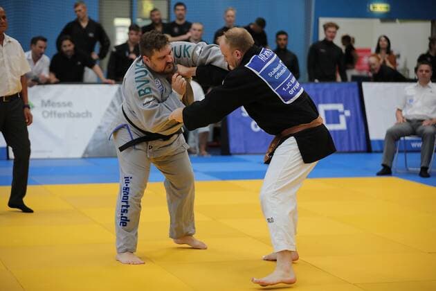 02 07 2022 Offenbach 1 Judo Bundesliga 2022 Men 1 JC Samurai Offenbach vs TV 1848Erlangen Felix Herbst Samurai vs Kai Brandes TV 1848 Erlangen