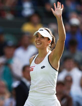 (220703) -- LONDON, July 3, 2022 -- Alize Cornet celebrates after winning the women s singles third round match between Alize Cornet of France and Iga Swiatek of Poland at Wimbledon Tennis Championship in London, Britain, on July 2, 2022. ) (SP)BRITAIN-LONDON-TENNIS-WIMBLEDON-WOMEN S SINGLES HanxYan 