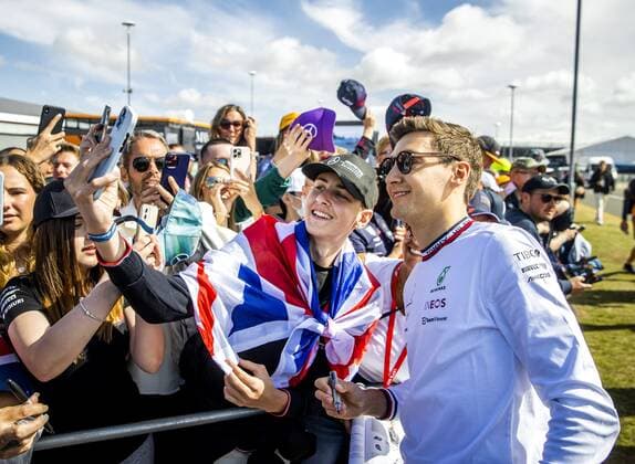 SILVERSTONE George Russell Mercedes ahead of the F1 Grand Prix of Great Britain at Silverstone on July 3, 2022 in Silverstone, England REMKO DE WAAL F1 Grand Prix of Great Britain 2022 xVIxANPxSportx xxANPxIVx 451270276 originalFilename: 451270276.jpg