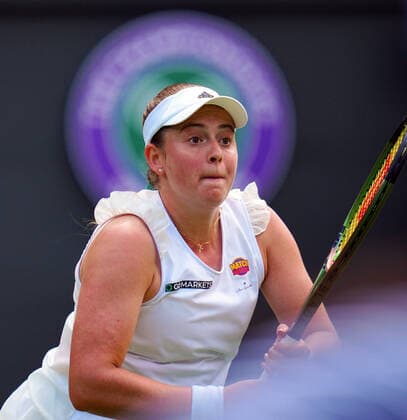Mandatory Credit: Photo by James Veysey Shutterstock (13012857i) Jelena Ostapenko during her fourth round match Wimbledon Tennis Championships, Day 7, The All England Lawn Tennis and Croquet Club, London, UK - 03 Jul 2022 Wimbledon Tennis Championships, Day 7, The All England Lawn Tennis and Croquet Club, London, UK - 03 Jul 2022  Copyright: xJamesxVeysey Shutterstockx 13012857i