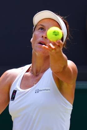 Mandatory Credit: Photo by James Veysey Shutterstock (13012857x) Tatjana Maria during her fourth round match Wimbledon Tennis Championships, Day 7, The All England Lawn Tennis and Croquet Club, London, UK - 03 Jul 2022 Wimbledon Tennis Championships, Day 7, The All England Lawn Tennis and Croquet Club, London, UK - 03 Jul 2022  Copyright: xJamesxVeysey Shutterstockx 13012857x