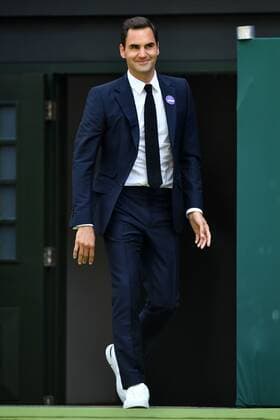 Mandatory Credit: Photo by James Veysey Shutterstock (13012856y) Roger Federer Wimbledon Tennis Championships, Day 7, The All England Lawn Tennis and Croquet Club, London, UK - 03 Jul 2022 Wimbledon Tennis Championships, Day 7, The All England Lawn Tennis and Croquet Club, London, UK - 03 Jul 2022  Copyright: xJamesxVeysey Shutterstockx 13012856y