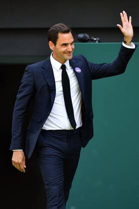Mandatory Credit: Photo by James Veysey Shutterstock (13012856ag) Roger Federer Wimbledon Tennis Championships, Day 7, The All England Lawn Tennis and Croquet Club, London, UK - 03 Jul 2022 Wimbledon Tennis Championships, Day 7, The All England Lawn Tennis and Croquet Club, London, UK - 03 Jul 2022  Copyright: xJamesxVeysey Shutterstockx 13012856ag