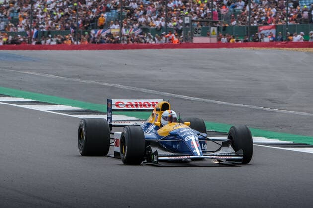 Formula 1, British GP at Silverstone , Sebastian Vettel in Nigel Mansells 1992 Williams