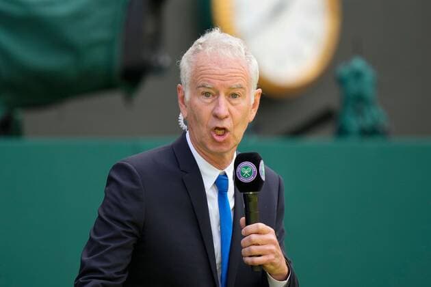 Mandatory Credit: Photo by Dave Shopland Shutterstock (13012855q) John McEnroe on Centre Court as part of the centenary celebrations Wimbledon Tennis Championships, Day 7, The All England Lawn Tennis and Croquet Club, London, UK - 03 Jul 2022 Wimbledon Tennis Championships, Day 7, The All England Lawn Tennis and Croquet Club, London, UK - 03 Jul 2022  Copyright: xDavexShopland Shutterstockx 13012855q
