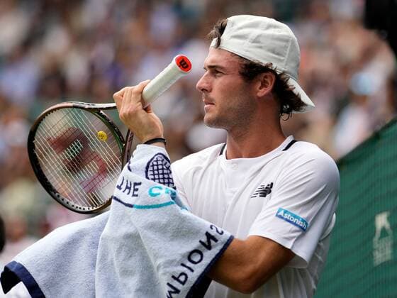 Mandatory Credit: Photo by Dave Shopland Shutterstock (13012855at) Tommy Paul during his fourth round match Wimbledon Tennis Championships, Day 7, The All England Lawn Tennis and Croquet Club, London, UK - 03 Jul 2022 Wimbledon Tennis Championships, Day 7, The All England Lawn Tennis and Croquet Club, London, UK - 03 Jul 2022  Copyright: xDavexShopland Shutterstockx 13012855at