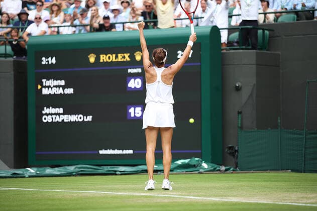 TENNIS - Wimbledon 2022 LONDON,ENGLAND,03.JUL.22 - TENNIS - WTA, Tennis Damen Tour, Wimbledon, Grand Slam. Image shows Tatjana Maria (GER).  GEPAxpictures xAlanxGrieves