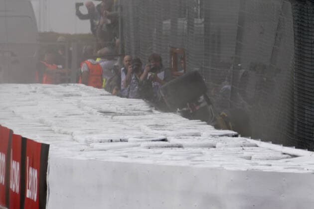FORMULA 1 LENOVO BRITISH GRAND PRIX 2022, 03 07 2022 Guanyu Zhou 24 (CHI), Alfa Romeo C42 crash during the FORMULA 1 LENOVO BRITISH GRAND PRIX at Silverstone Circuit, Silverstone, United Kingdom on 3 July 2022 Editorial Use Only Copyright: xEleanorxHoadx ESM-0560-0021