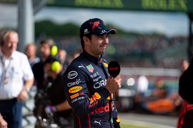 July 3, 2022, Towcester, Great Britain: SERGIO PEREZ of Mexico and Red Bull Racing after the 2022 FIA Formula 1 British Grand Prix at Silverstone Circuit in Towcester, Great Britain. Towcester Great Britain - ZUMAg147 20220703_zap_g147_037 Copyright: xJamesxGasperottix