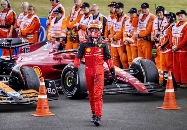 SILVERSTONE Charles Leclerc Ferrari after the F1 Grand Prix of Great Britain at Silverstone on July 3, 2022 in Silverstone, England REMKO DE WAAL F1 Grand Prix of Great Britain 2022 xVIxANPxSportx xxANPxIVx 451285246 originalFilename: 451285246.jpg