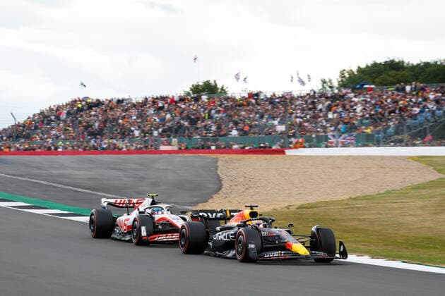 1 Max Verstappen NLD, Oracle Red Bull Racing , 47 Mick Schumacher DEU, Haas F1 Team , F1 Grand Prix of Great Britain at Silverstone Circuit on July 3, 2022 in Silverstone, United Kingdom Photo by HOCH ZWEI Silverstone United Kingdom