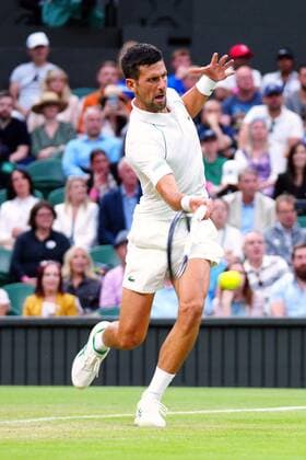 Mandatory Credit: Photo by Javier Garcia Shutterstock (13012857ik) Novak Djokovic during his fourth round match Wimbledon Tennis Championships, Day 7, The All England Lawn Tennis and Croquet Club, London, UK - 03 Jul 2022 Wimbledon Tennis Championships, Day 7, The All England Lawn Tennis and Croquet Club, London, UK - 03 Jul 2022  Copyright: xJavierxGarcia Shutterstockx 13012857ik