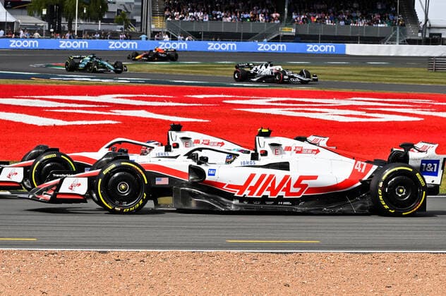 47 Mick Schumacher DEU, Haas F1 Team , 20 Kevin Magnussen DNK, Haas F1 Team , F1 Grand Prix of Great Britain at Silverstone Circuit on July 3, 2022 in Silverstone, United Kingdom Photo by HOCH ZWEI Silverstone United Kingdom