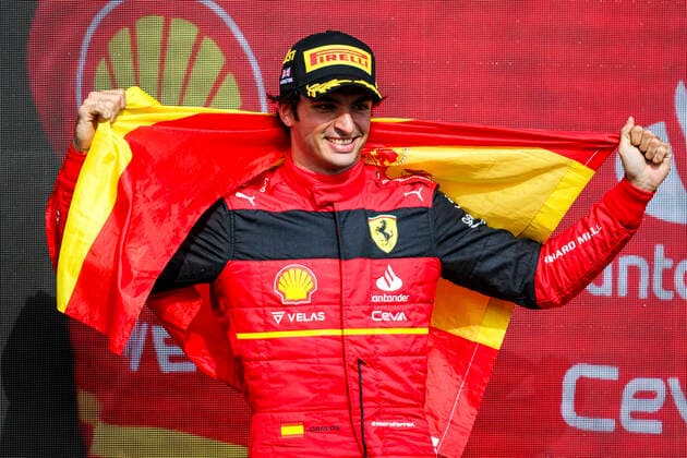 55 Carlos Sainz ESP, Scuderia Ferrari , F1 Grand Prix of Great Britain at Silverstone Circuit on July 3, 2022 in Silverstone, United Kingdom Photo by HOCH ZWEI Silverstone United Kingdom
