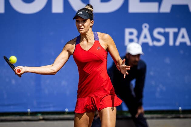 220704 Rebeka Masarova, Spain on day 1 of the WTA Nordea Open on July 4, 2022 in Bastad,  Copyright: CHRISTOFFERxBORGxMATTISSON BB220704CB035