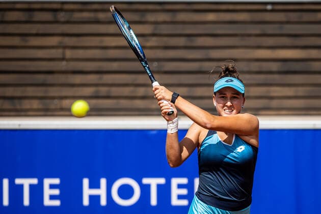 220704 Kamilla Rakhimova during day 1 of the WTA Nordea Open on July 4, 2022 in Bastad,  Copyright: CHRISTOFFERxBORGxMATTISSON BB220704CB063