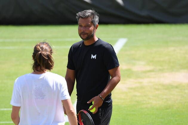 Tennis - Wimbledon 2022 - Nicolas Beuque entraineur de Alize Cornet - France TENNIS : Wimbledon 2022 - England - 04 07 2022 ChrysleneCaillaud Panoramic 