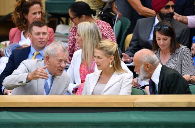 Mandatory Credit: Photo by James Veysey Shutterstock (13012861t) Ian McKellan, Lady Gabriella WIndsor and Prince Michael of Kent in the Royal Box on Centre Court Wimbledon Tennis Championships, Day 8, The All England Lawn Tennis and Croquet Club, London, UK - 04 Jul 2022 Wimbledon Tennis Championships, Day 8, The All England Lawn Tennis and Croquet Club, London, UK - 04 Jul 2022  Copyright: xJamesxVeysey Shutterstockx 13012861t