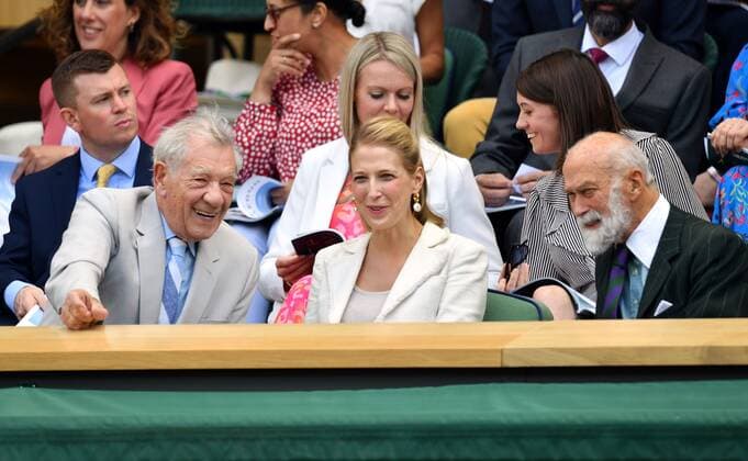 Mandatory Credit: Photo by James Veysey Shutterstock (13012861s) Ian McKellan, Lady Gabriella WIndsor and Prince Michael of Kent in the Royal Box on Centre Court Wimbledon Tennis Championships, Day 8, The All England Lawn Tennis and Croquet Club, London, UK - 04 Jul 2022 Wimbledon Tennis Championships, Day 8, The All England Lawn Tennis and Croquet Club, London, UK - 04 Jul 2022  Copyright: xJamesxVeysey Shutterstockx 13012861s