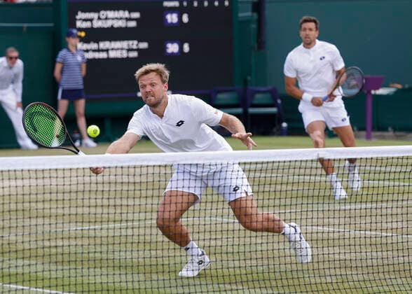Kevin Krawietz and Andreas Mies, Mens Doubles Tennis Wimbledon 2022 Grand Slam ITF ATP WTA AELTC London Great Britain 4 July 2022 Copyright: xJuergenxHasenkopfx