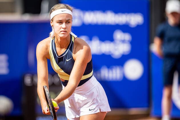 220704 Anna Karolina Schmiedlova, Slovakia, during day 1 of the WTA Nordea Open on July 4, 2022 in Bastad,  Copyright: CHRISTOFFERxBORGxMATTISSON BB220704CB090