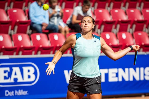 220704 Anastasia Kulikova, Finland, during day 1 of the WTA Nordea Open on July 4, 2022 in Bastad,  Copyright: CHRISTOFFERxBORGxMATTISSON BB220704CB096