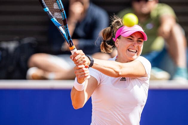 220704 Rebecca Peterson, Sweden, during day 1 of the WTA Nordea Open on July 4, 2022 in Bastad,  Copyright: CHRISTOFFERxBORGxMATTISSON BB220704CB144