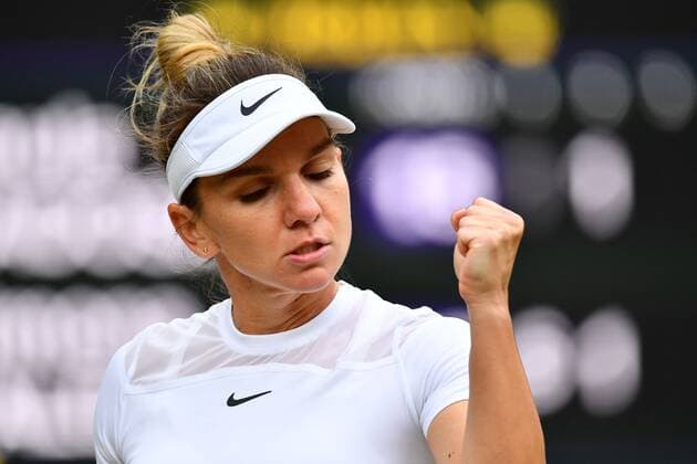 Mandatory Credit: Photo by James Veysey Shutterstock (13012861ed) Simona Halep during her fourth round match Wimbledon Tennis Championships, Day 8, The All England Lawn Tennis and Croquet Club, London, UK - 04 Jul 2022 Wimbledon Tennis Championships, Day 8, The All England Lawn Tennis and Croquet Club, London, UK - 04 Jul 2022  Copyright: xJamesxVeysey Shutterstockx 13012861ed