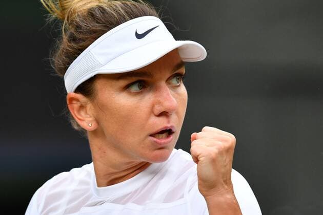 Mandatory Credit: Photo by James Veysey Shutterstock (13012861eh) Simona Halep during her fourth round match Wimbledon Tennis Championships, Day 8, The All England Lawn Tennis and Croquet Club, London, UK - 04 Jul 2022 Wimbledon Tennis Championships, Day 8, The All England Lawn Tennis and Croquet Club, London, UK - 04 Jul 2022  Copyright: xJamesxVeysey Shutterstockx 13012861eh