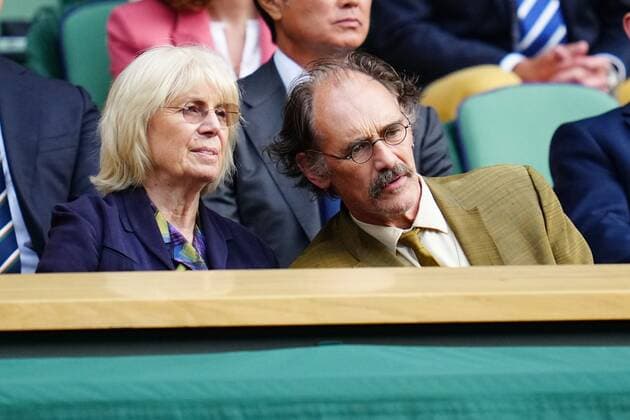 Mandatory Credit: Photo by Javier Garcia Shutterstock (13012862df) Mark Rylance and Claire van Kampen in the Royal Box on Centre Court Wimbledon Tennis Championships, Day 8, The All England Lawn Tennis and Croquet Club, London, UK - 04 Jul 2022 Wimbledon Tennis Championships, Day 8, The All England Lawn Tennis and Croquet Club, London, UK - 04 Jul 2022  Copyright: xJavierxGarcia Shutterstockx 13012862df