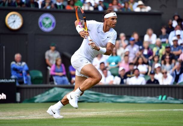 Mandatory Credit: Photo by James Veysey Shutterstock (13012861fn) Rafael Nadal during his fourth round match Wimbledon Tennis Championships, Day 8, The All England Lawn Tennis and Croquet Club, London, UK - 04 Jul 2022 Wimbledon Tennis Championships, Day 8, The All England Lawn Tennis and Croquet Club, London, UK - 04 Jul 2022  Copyright: xJamesxVeysey Shutterstockx 13012861fn
