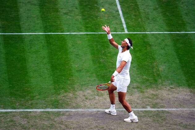 Mandatory Credit: Photo by Javier Garcia Shutterstock (13012862ds) Rafael Nadal during his fourth round match Wimbledon Tennis Championships, Day 8, The All England Lawn Tennis and Croquet Club, London, UK - 04 Jul 2022 Wimbledon Tennis Championships, Day 8, The All England Lawn Tennis and Croquet Club, London, UK - 04 Jul 2022  Copyright: xJavierxGarcia Shutterstockx 13012862ds